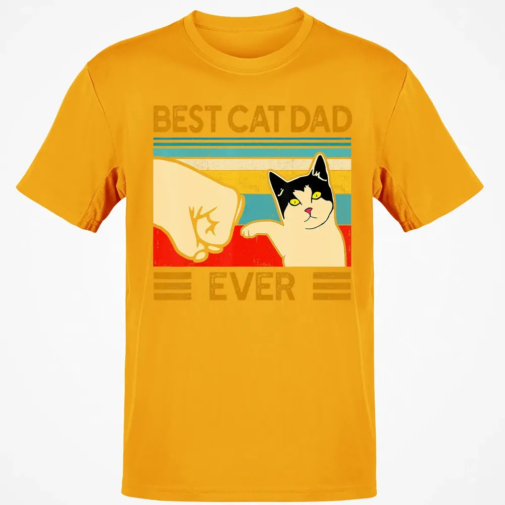 Best Cat Dad Ever  Funny Cat Daddy Father Day Gift Classic Unisex T-Shirt - 5