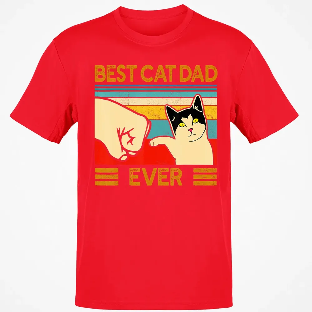 Best Cat Dad Ever  Funny Cat Daddy Father Day Gift Classic Unisex T-Shirt - 11