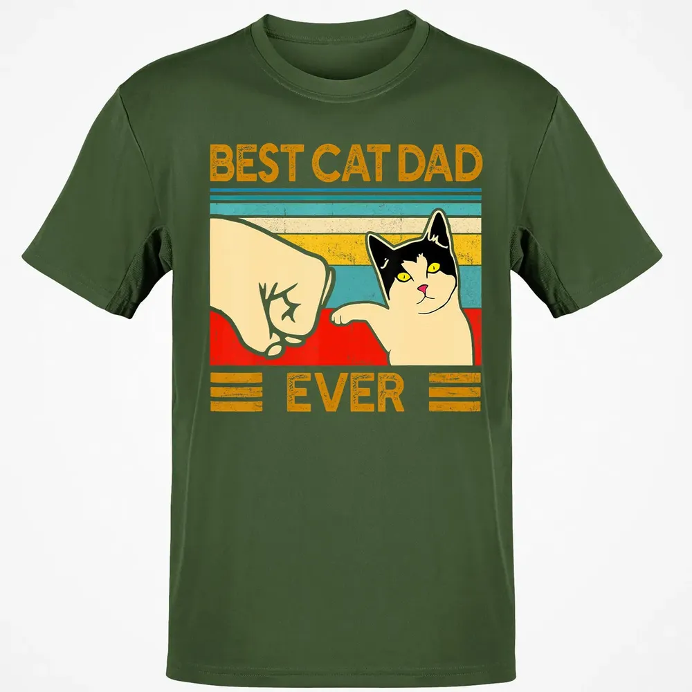 Best Cat Dad Ever  Funny Cat Daddy Father Day Gift Classic Unisex T-Shirt - 7