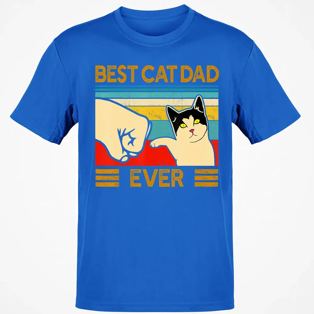 Best Cat Dad Ever  Funny Cat Daddy Father Day Gift Classic Unisex T-Shirt - 12