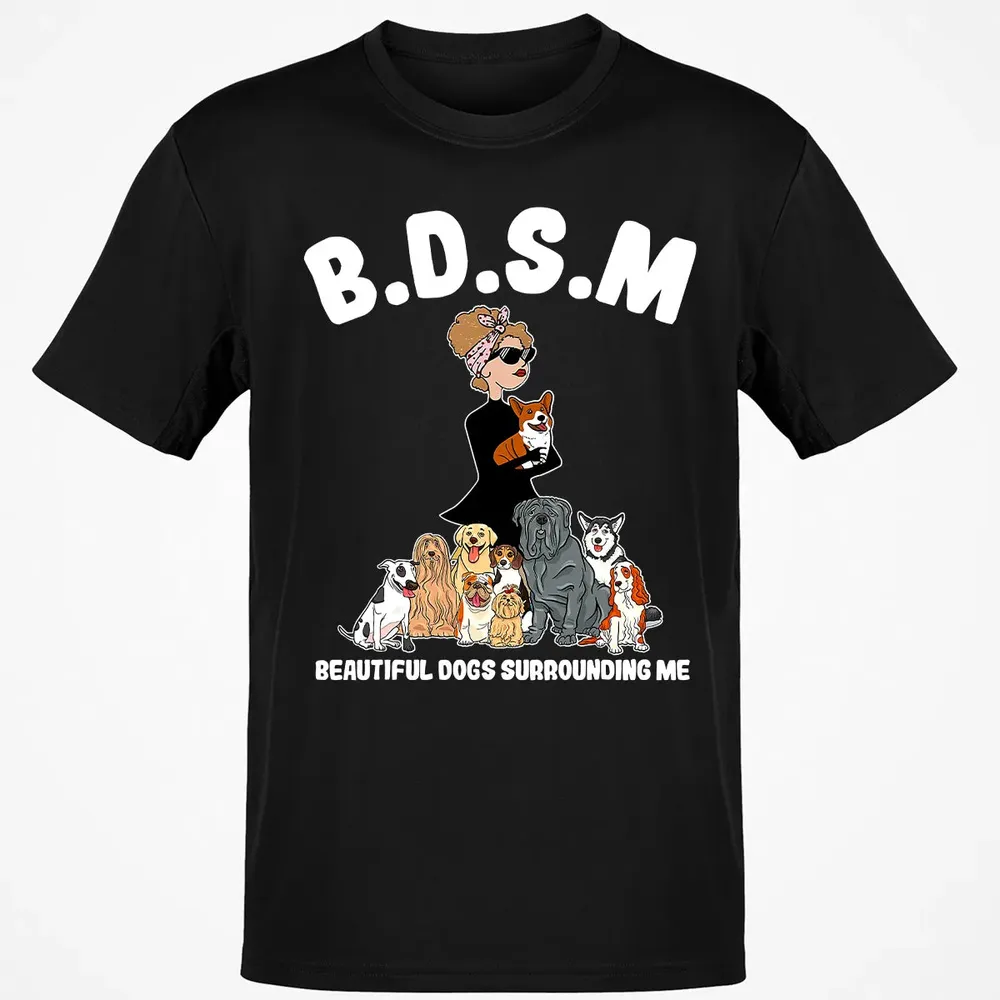 Beautiful Dogs Surrounding Me Classic Unisex T-Shirt - 2