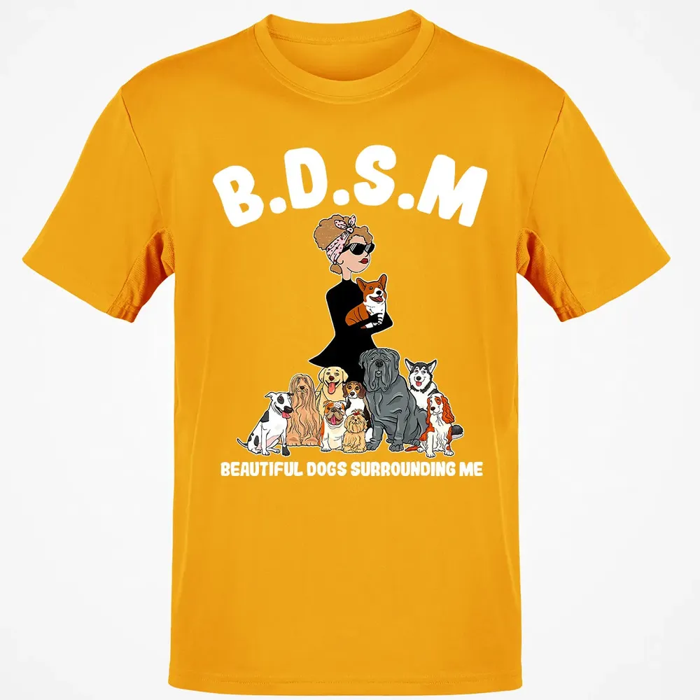 Beautiful Dogs Surrounding Me Classic Unisex T-Shirt - 5
