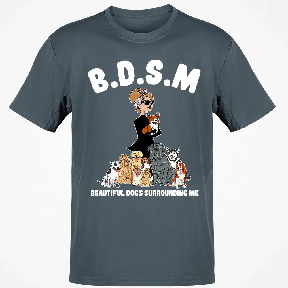 Beautiful Dogs Surrounding Me Classic Unisex T-Shirt - 4
