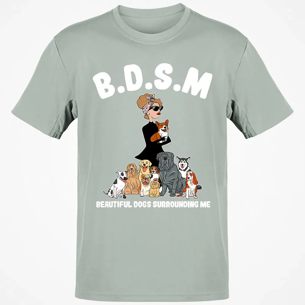 Beautiful Dogs Surrounding Me Classic Unisex T-Shirt - 3
