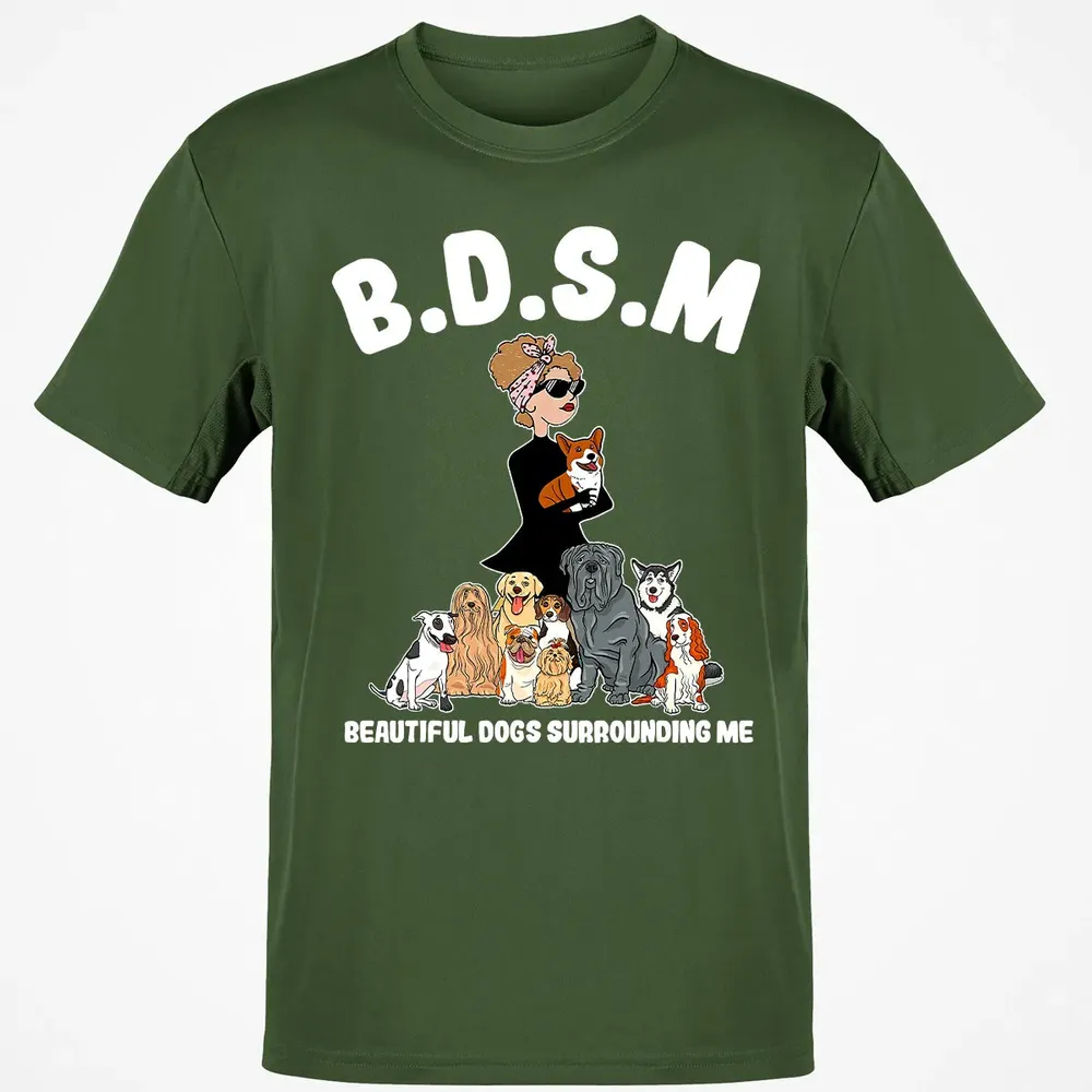 Beautiful Dogs Surrounding Me Classic Unisex T-Shirt - 7