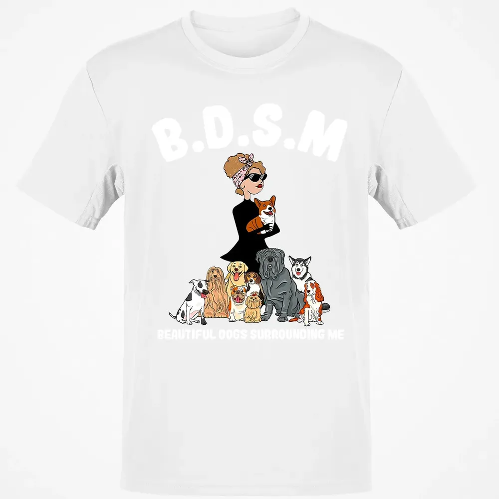Beautiful Dogs Surrounding Me Classic Unisex T-Shirt - 13