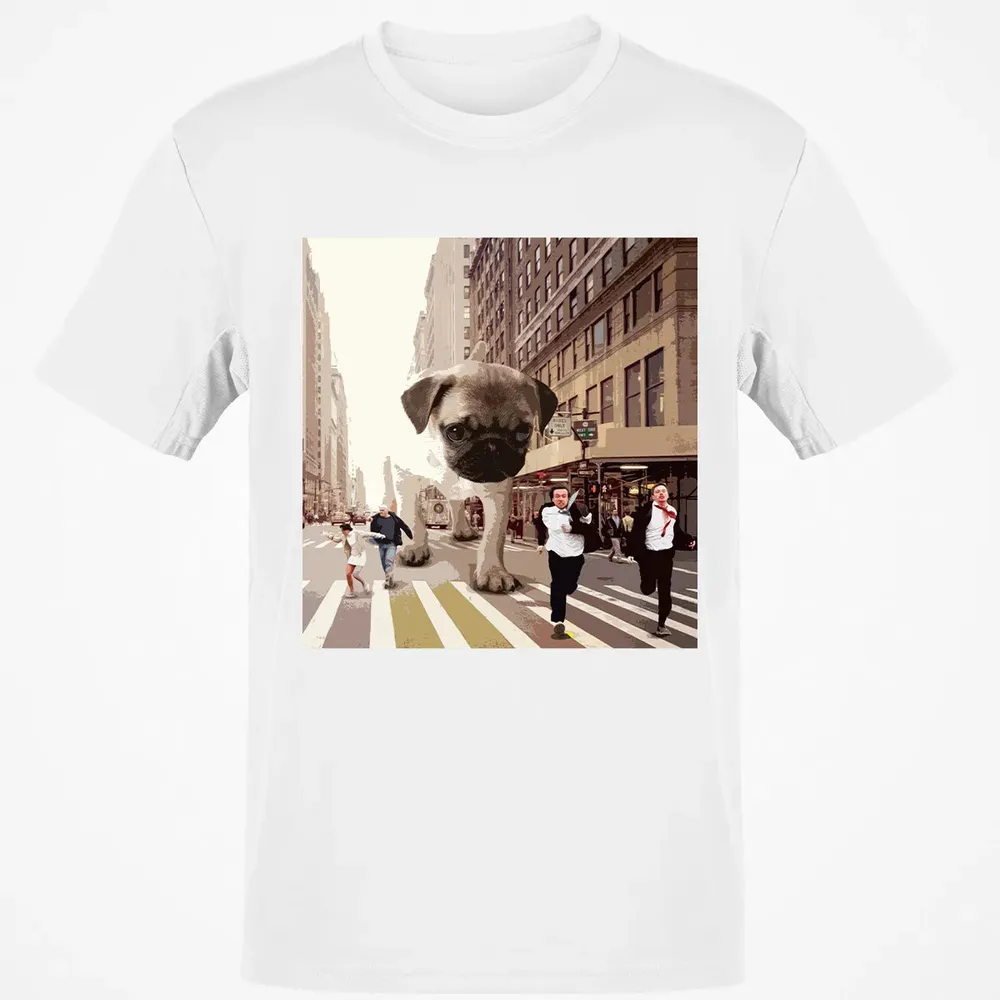 PUGZILLA   Funny Pug T for Dog lovers to Halloween Classic Unisex T-Shirt - 13