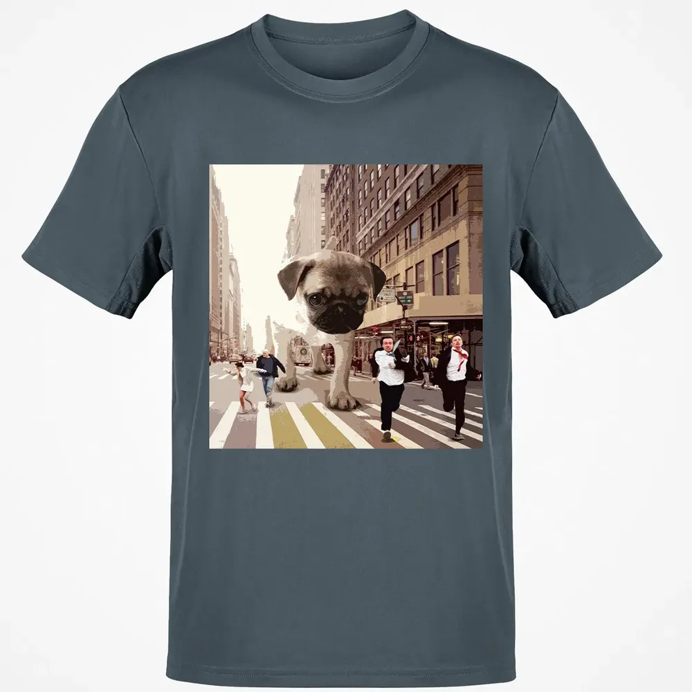 PUGZILLA   Funny Pug T for Dog lovers to Halloween Classic Unisex T-Shirt - 4
