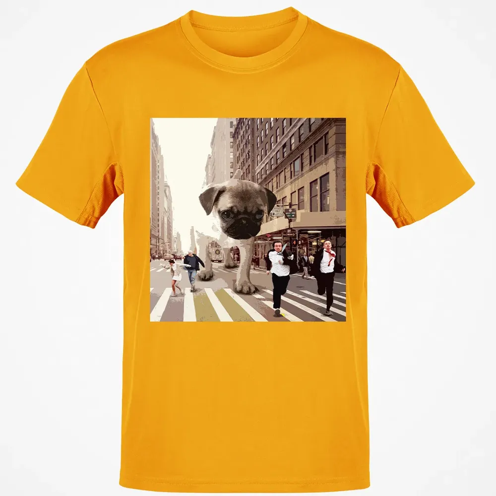 PUGZILLA   Funny Pug T for Dog lovers to Halloween Classic Unisex T-Shirt - 5