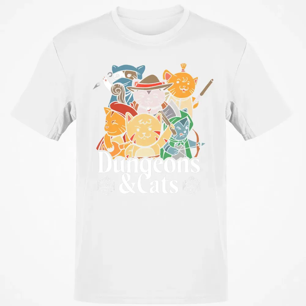 Cat Retro Style T RPG Dungeon Meowster Funny Nerdy Gift Classic Unisex T-Shirt - 13