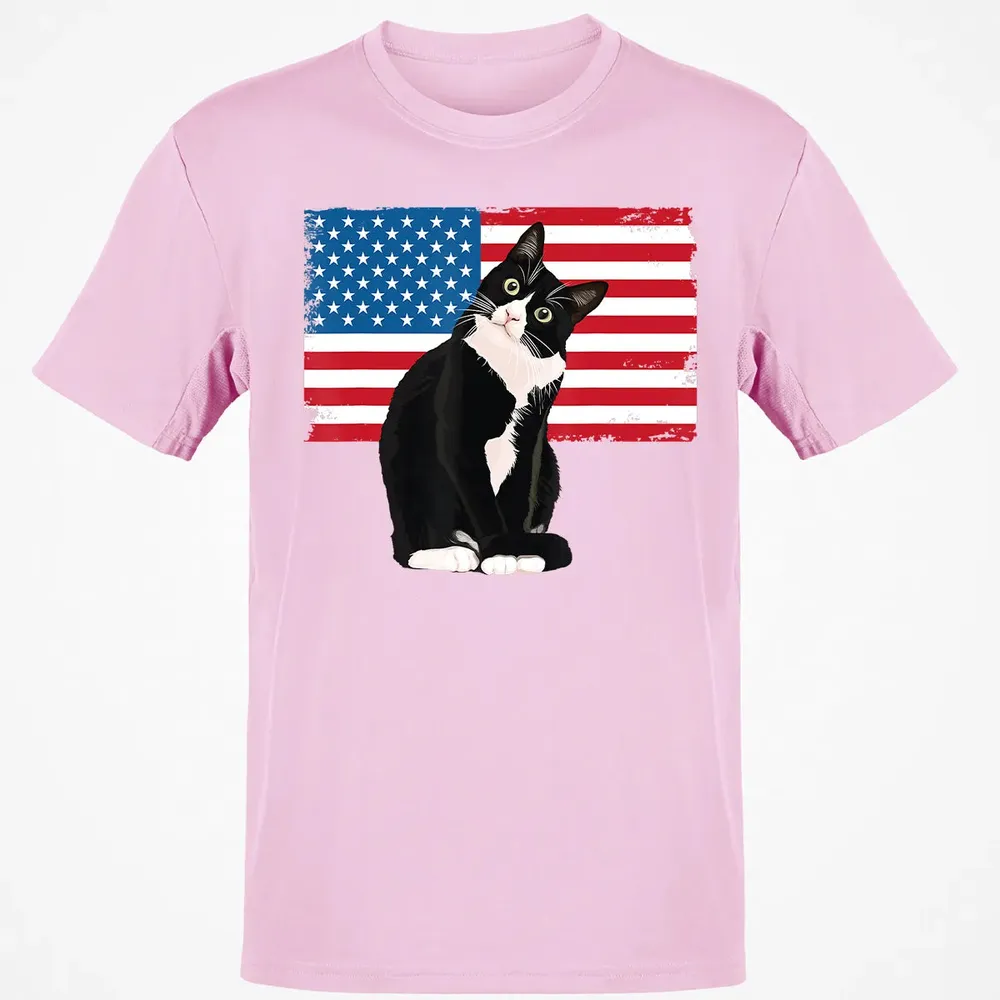 Tuxedo Cat T 4th of July Patriotic  Gift Adults Kids Classic Unisex T-Shirt - 6
