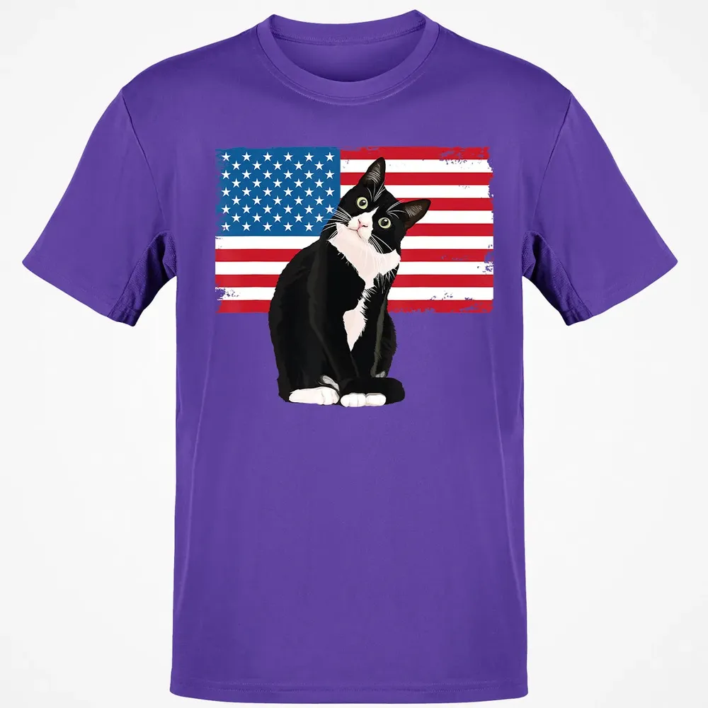 Tuxedo Cat T 4th of July Patriotic  Gift Adults Kids Classic Unisex T-Shirt - 10