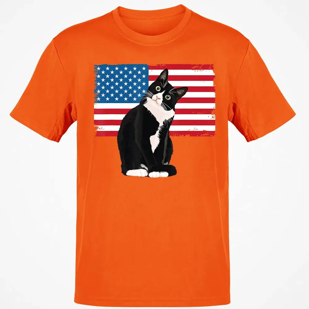 Tuxedo Cat T 4th of July Patriotic  Gift Adults Kids Classic Unisex T-Shirt - 9
