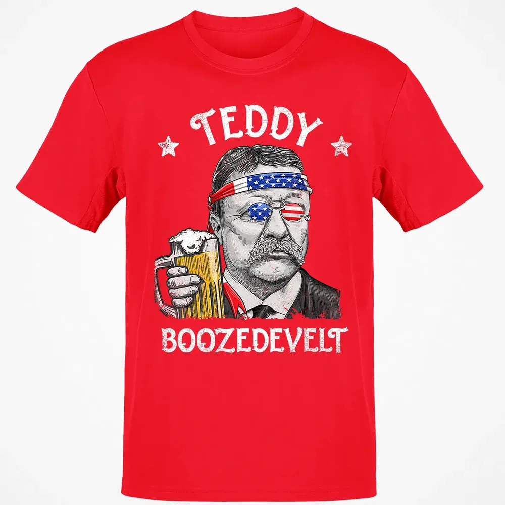 Teddy Boozedevelt Theodore Roosevelt 4th of July Drinking Classic Unisex T-Shirt - 11