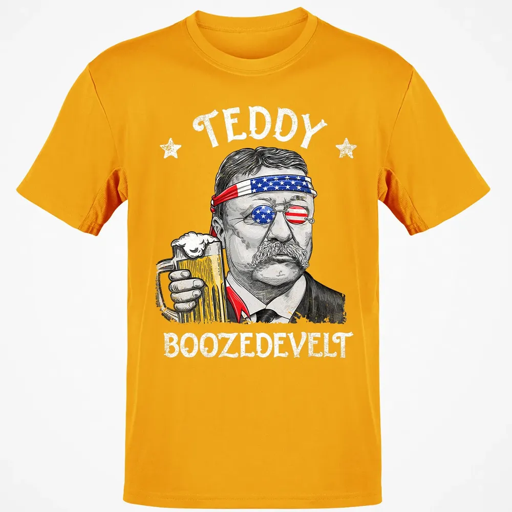 Teddy Boozedevelt Theodore Roosevelt 4th of July Drinking Classic Unisex T-Shirt - 5