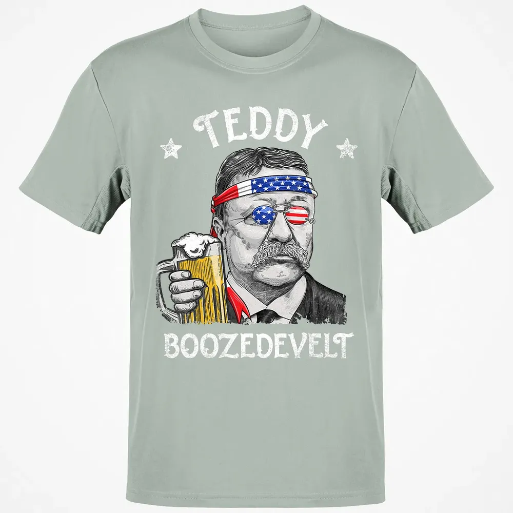 Teddy Boozedevelt Theodore Roosevelt 4th of July Drinking Classic Unisex T-Shirt - 3