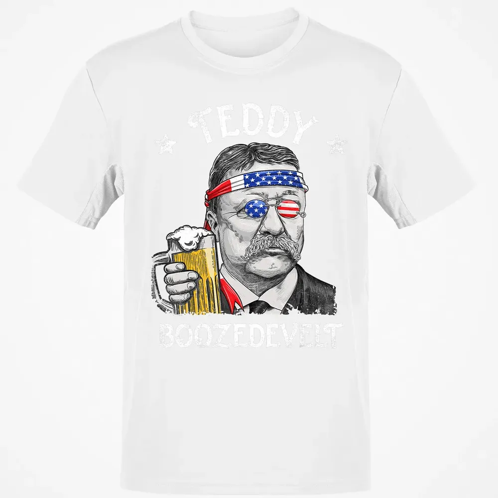 Teddy Boozedevelt Theodore Roosevelt 4th of July Drinking Classic Unisex T-Shirt - 13