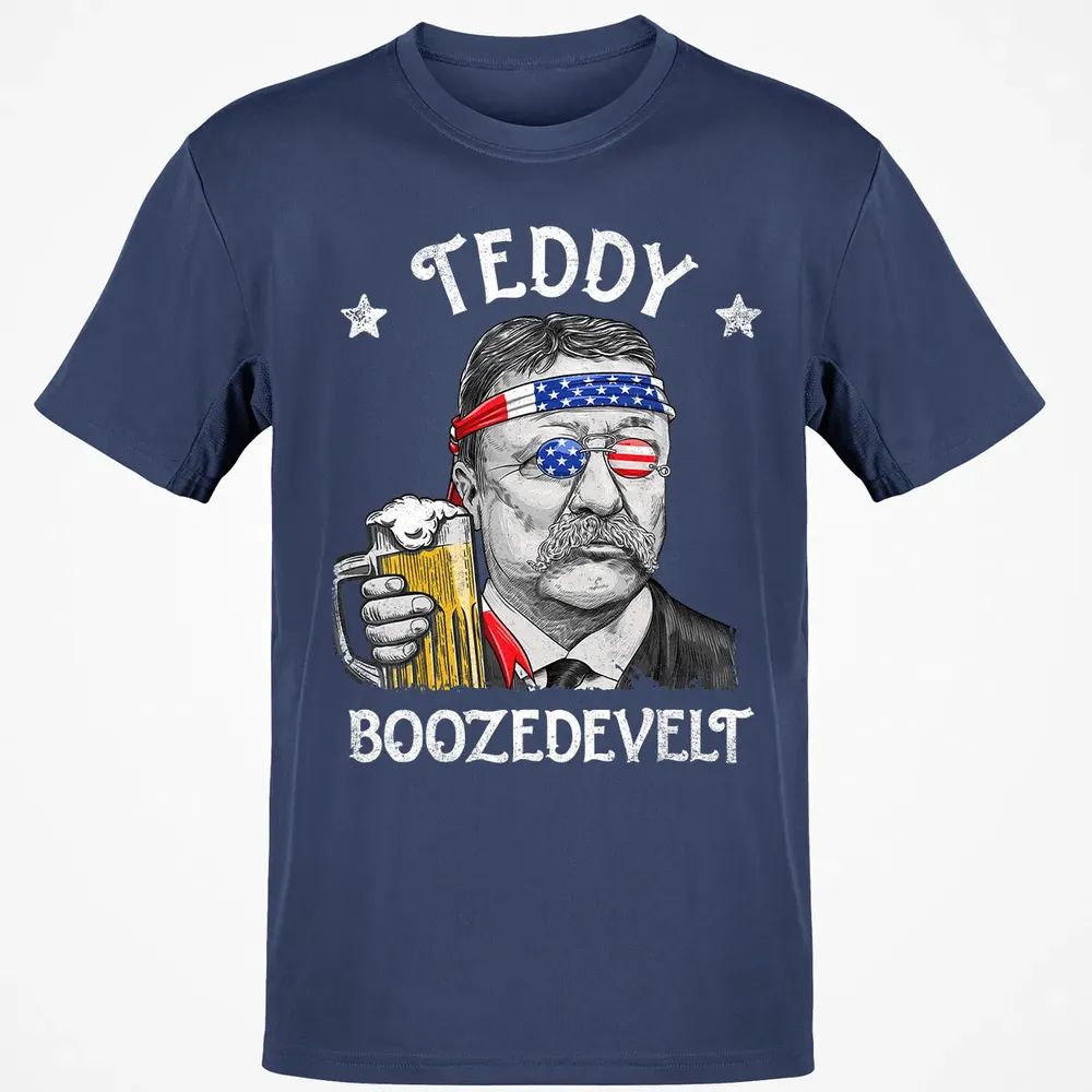 Teddy Boozedevelt Theodore Roosevelt 4th of July Drinking Classic Unisex T-Shirt - 8