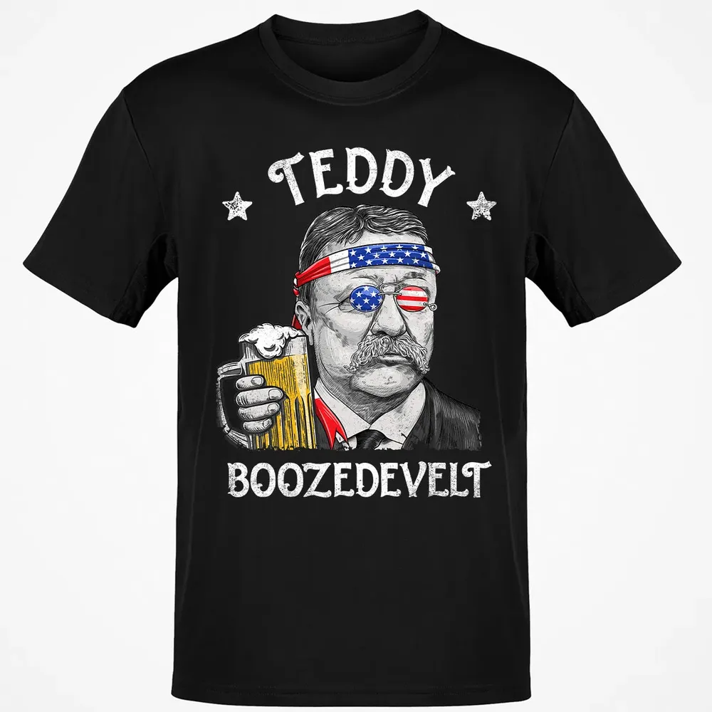 Teddy Boozedevelt Theodore Roosevelt 4th of July Drinking Classic Unisex T-Shirt - 2