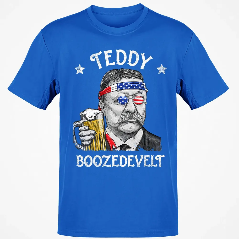 Teddy Boozedevelt Theodore Roosevelt 4th of July Drinking Classic Unisex T-Shirt - 12