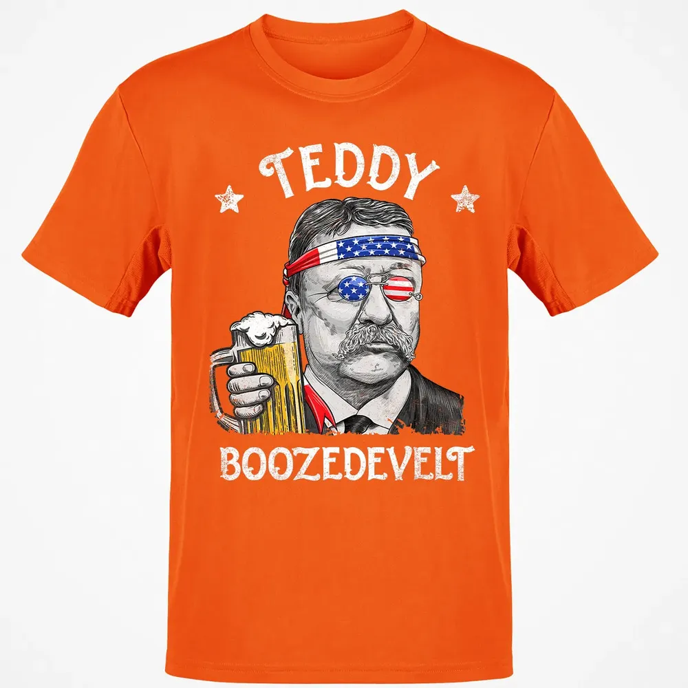 Teddy Boozedevelt Theodore Roosevelt 4th of July Drinking Classic Unisex T-Shirt - 9