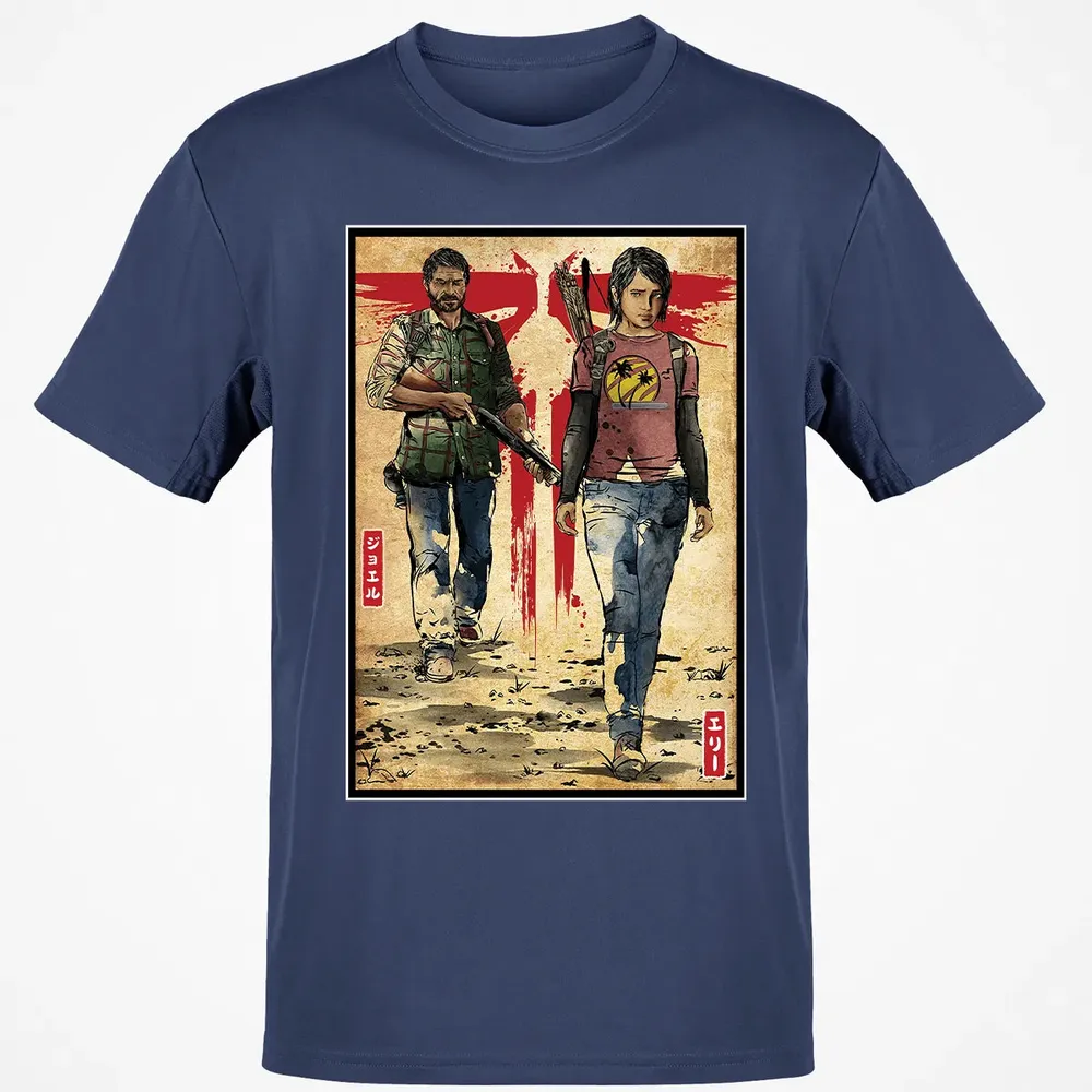 Joel and Ellie woodblock Classic Unisex T-Shirt - 8