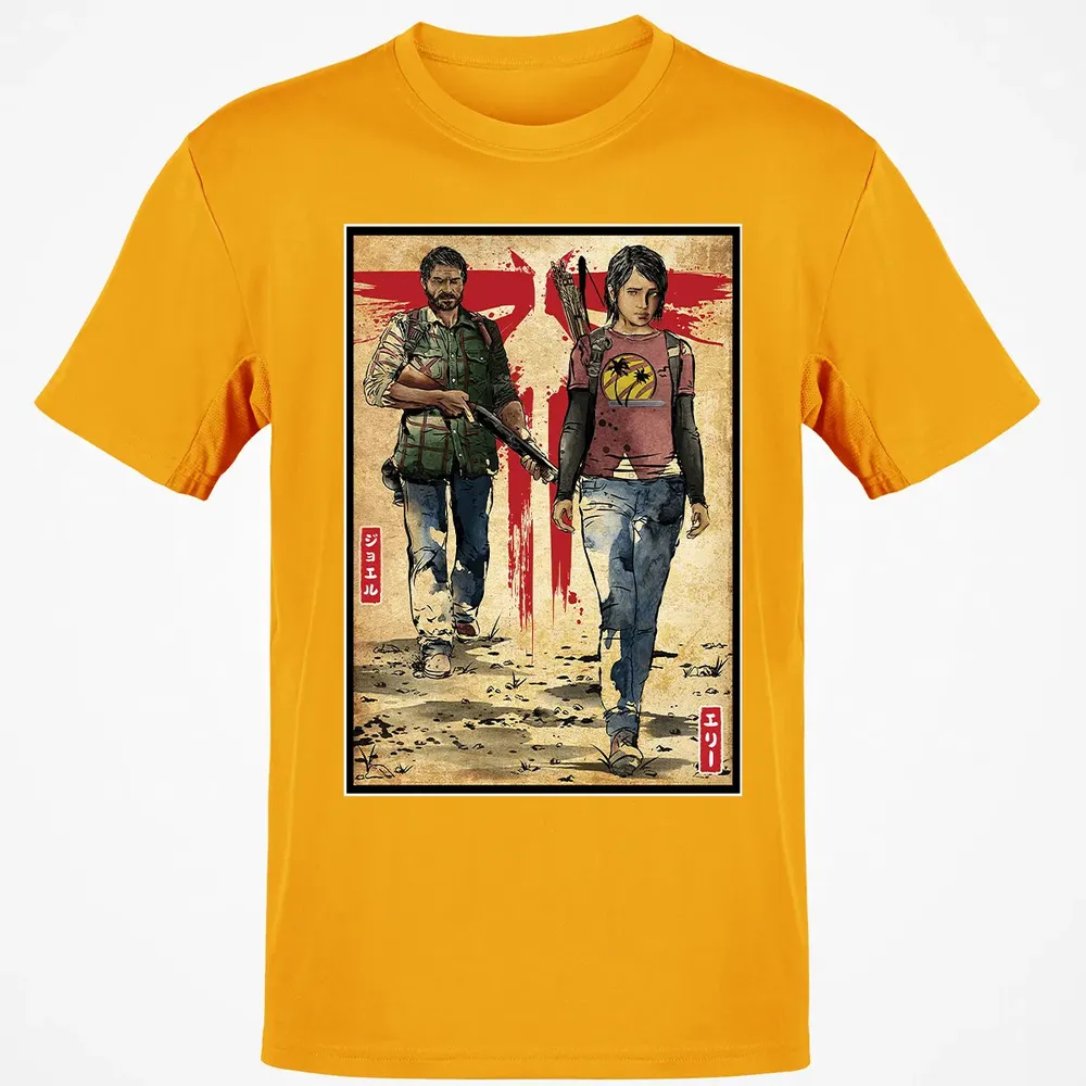 Joel and Ellie woodblock Classic Unisex T-Shirt - 5