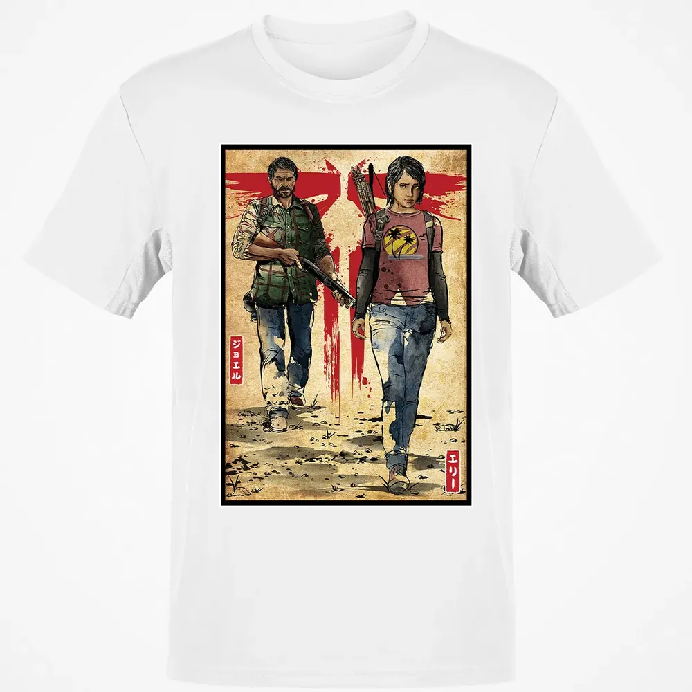 Joel and Ellie woodblock Classic Unisex T-Shirt - 13