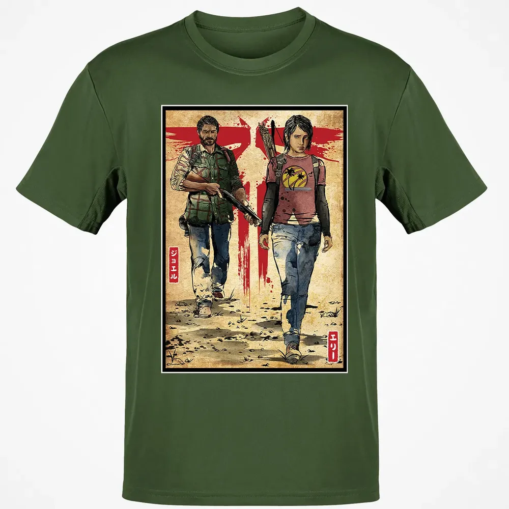 Joel and Ellie woodblock Classic Unisex T-Shirt - 7