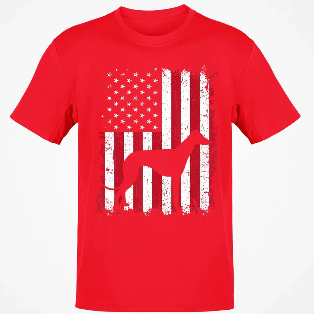 Greyhound 4th of July Patriotic American USA Flag Gift Classic Unisex T-Shirt - 11