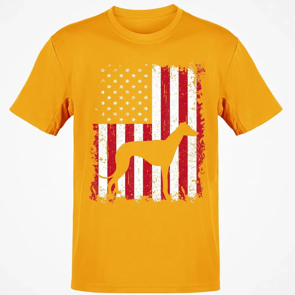 Greyhound 4th of July Patriotic American USA Flag Gift Classic Unisex T-Shirt - 5