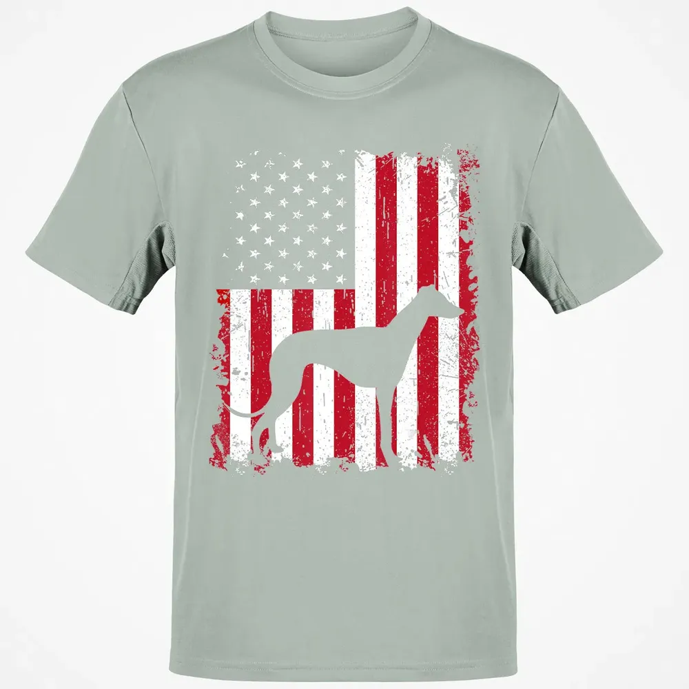 Greyhound 4th of July Patriotic American USA Flag Gift Classic Unisex T-Shirt - 3