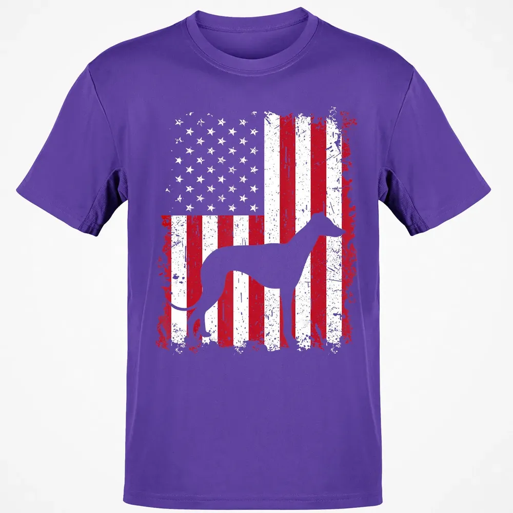 Greyhound 4th of July Patriotic American USA Flag Gift Classic Unisex T-Shirt - 10