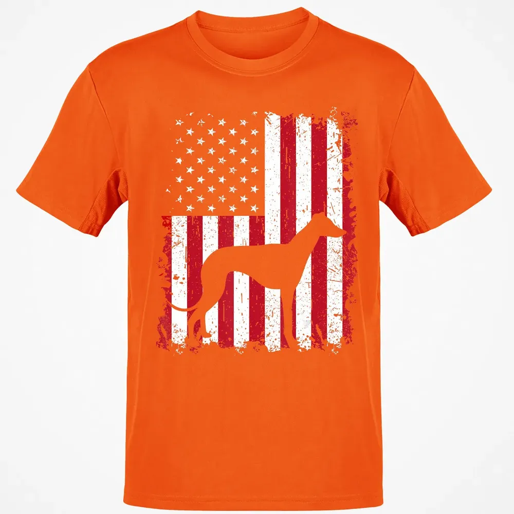 Greyhound 4th of July Patriotic American USA Flag Gift Classic Unisex T-Shirt - 9
