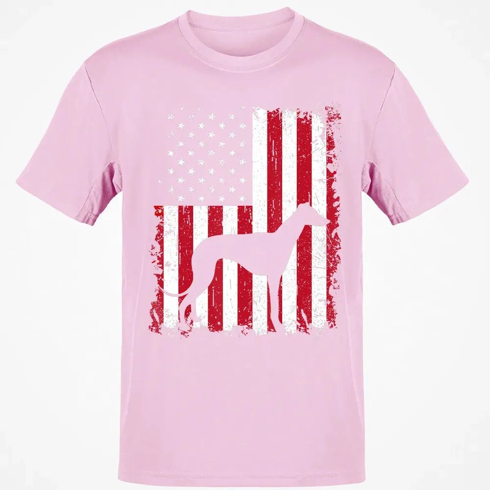 Greyhound 4th of July Patriotic American USA Flag Gift Classic Unisex T-Shirt - 6