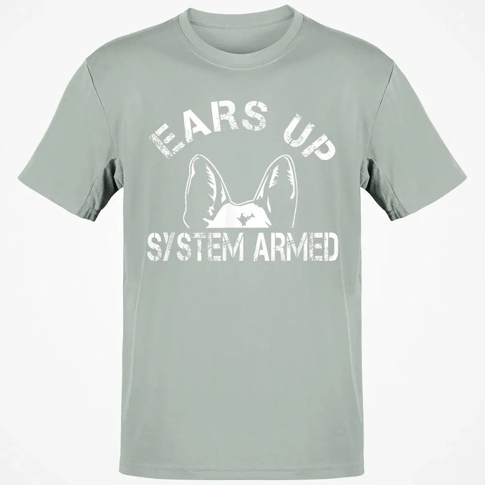 Ears up system armed   Funny German shepherd Classic Unisex T-Shirt - 3