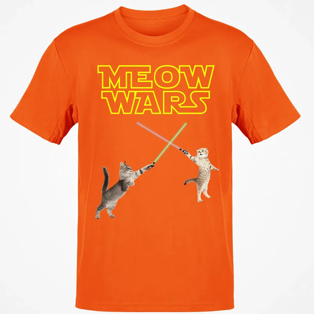 Meow Wars funny Cat lover pop art Classic Unisex T-Shirt - 9