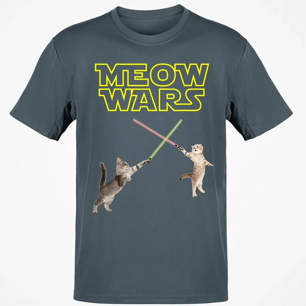 Meow Wars funny Cat lover pop art Classic Unisex T-Shirt - 4
