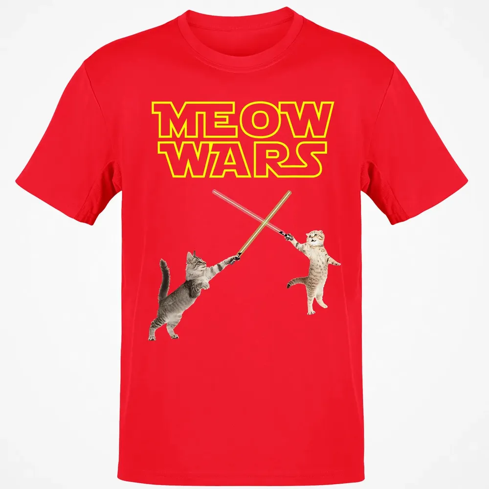Meow Wars funny Cat lover pop art Classic Unisex T-Shirt - 11