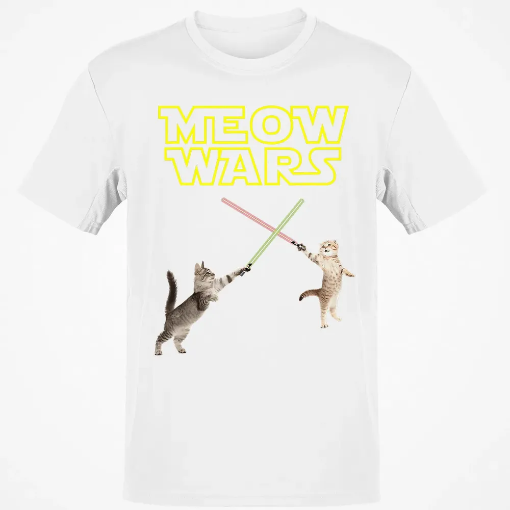 Meow Wars funny Cat lover pop art Classic Unisex T-Shirt - 13