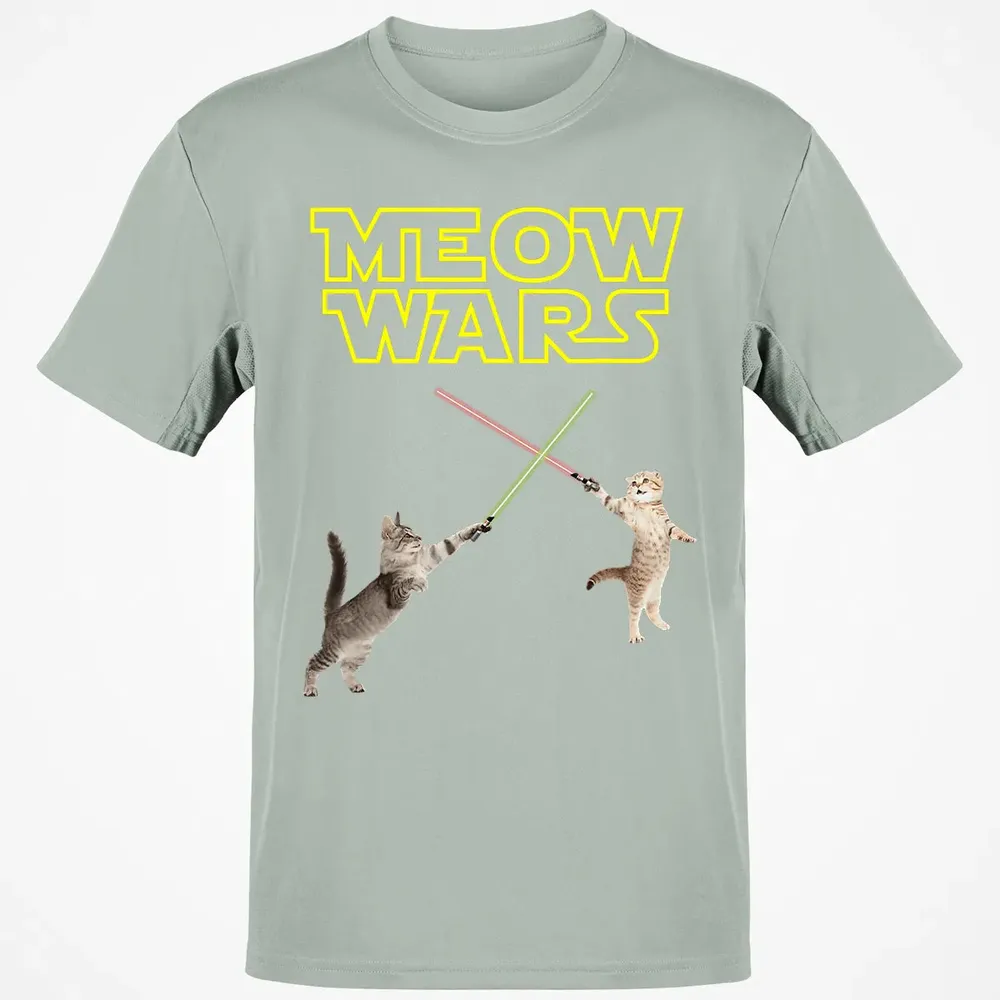 Meow Wars funny Cat lover pop art Classic Unisex T-Shirt - 3