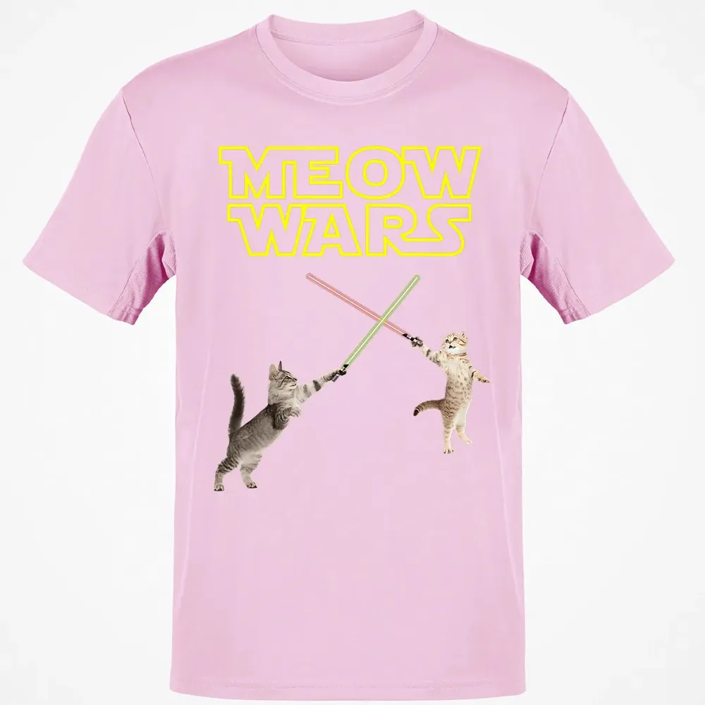 Meow Wars funny Cat lover pop art Classic Unisex T-Shirt - 6