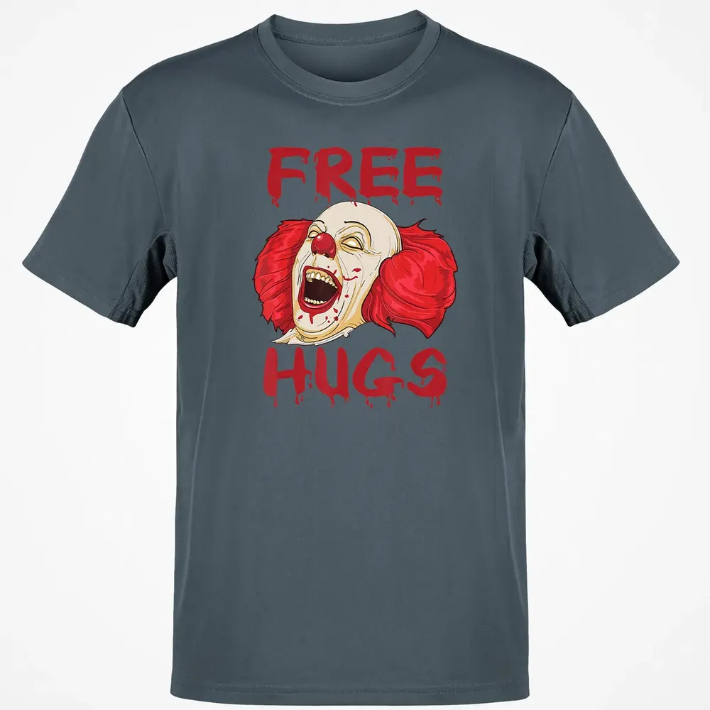 Free Hugs  Evil Killer Scary Clown Halloween Gift Classic Unisex T-Shirt - 4