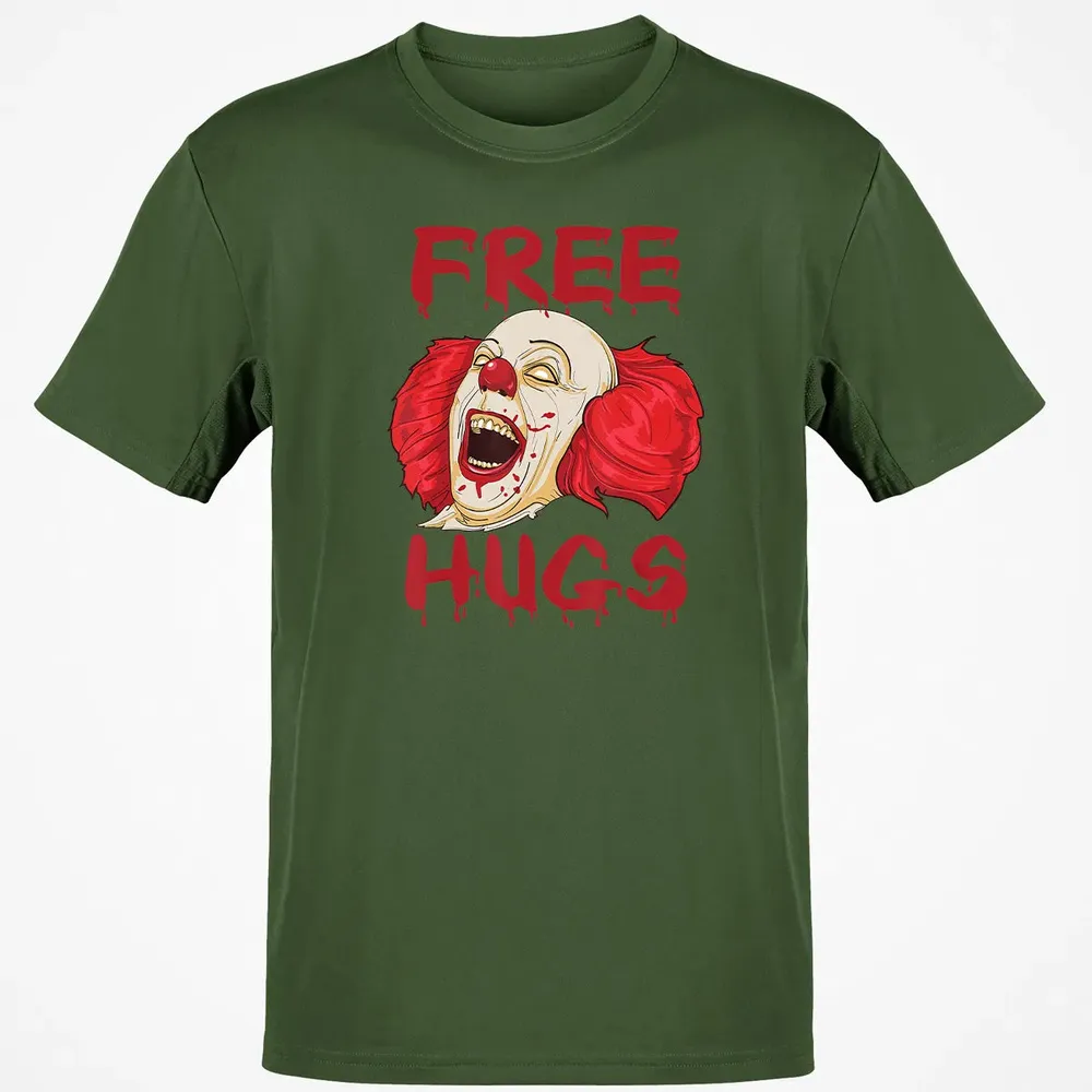 Free Hugs  Evil Killer Scary Clown Halloween Gift Classic Unisex T-Shirt - 7