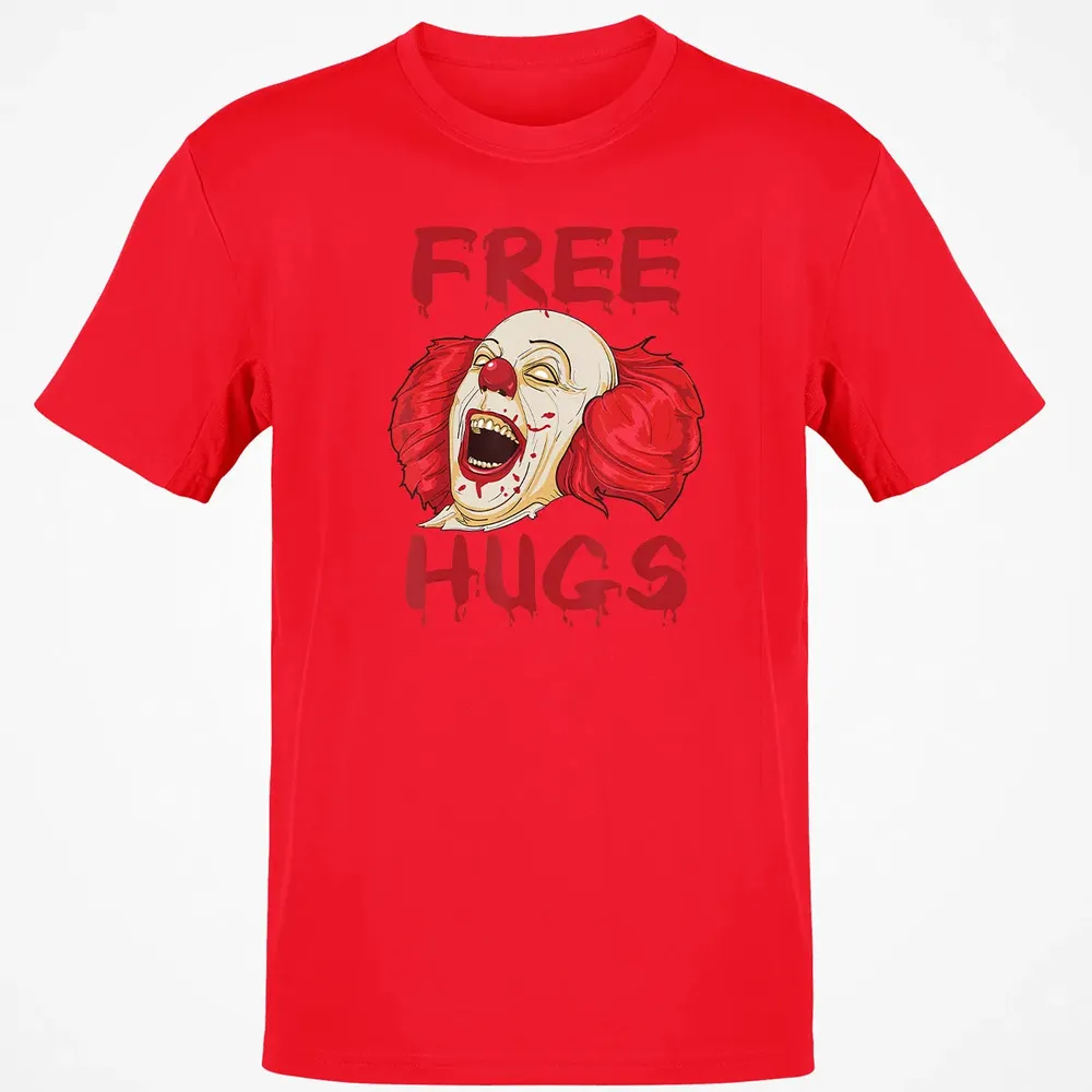 Free Hugs  Evil Killer Scary Clown Halloween Gift Classic Unisex T-Shirt - 11