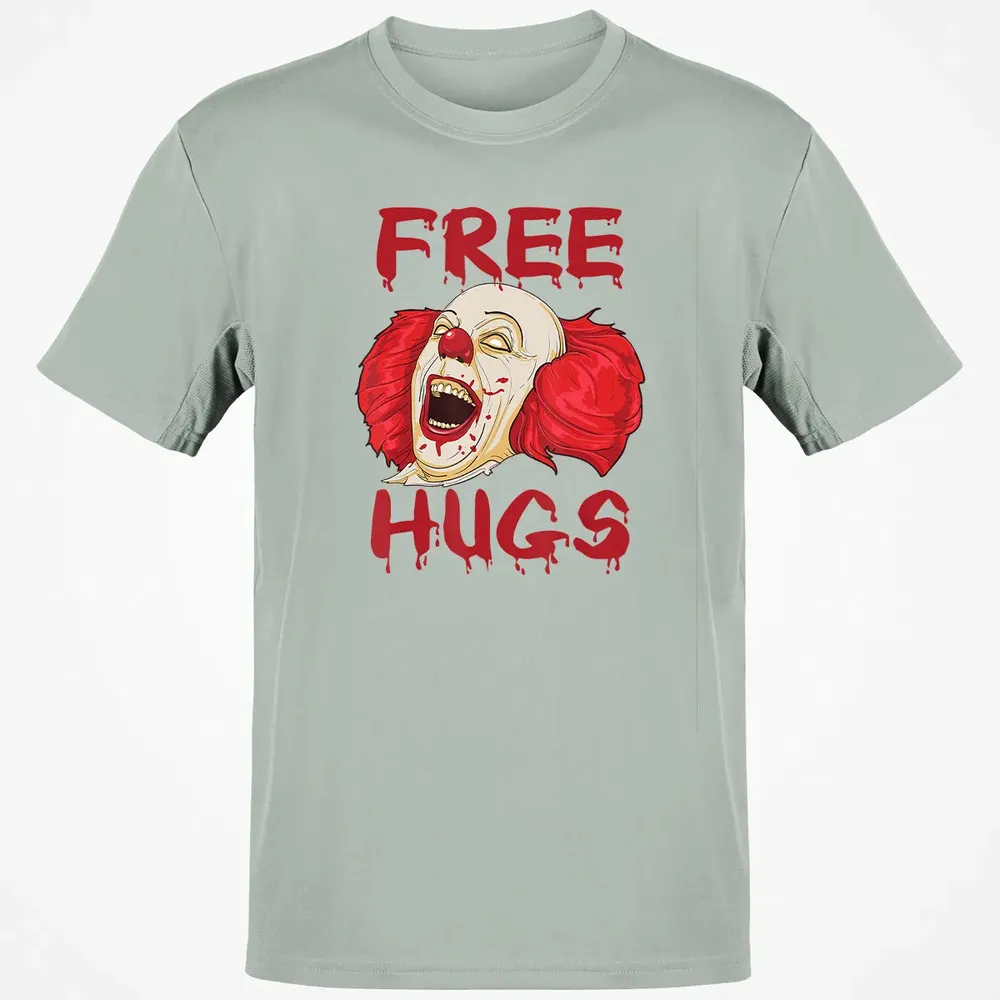 Free Hugs  Evil Killer Scary Clown Halloween Gift Classic Unisex T-Shirt - 3