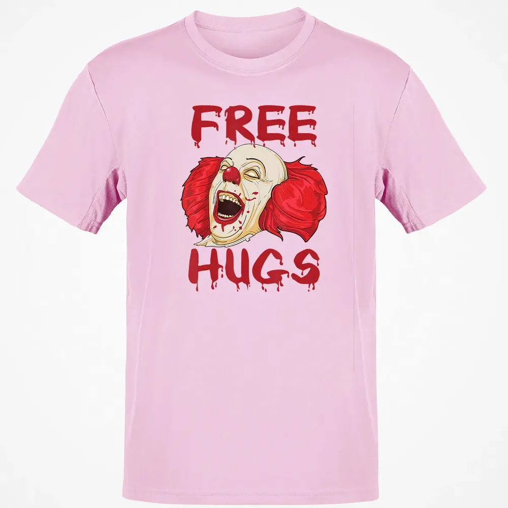 Free Hugs  Evil Killer Scary Clown Halloween Gift Classic Unisex T-Shirt - 6