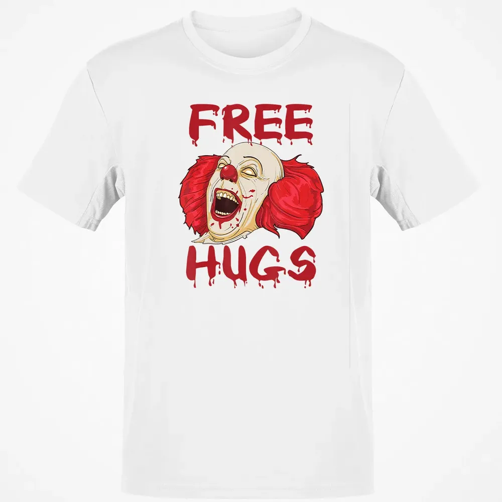 Free Hugs  Evil Killer Scary Clown Halloween Gift Classic Unisex T-Shirt - 13