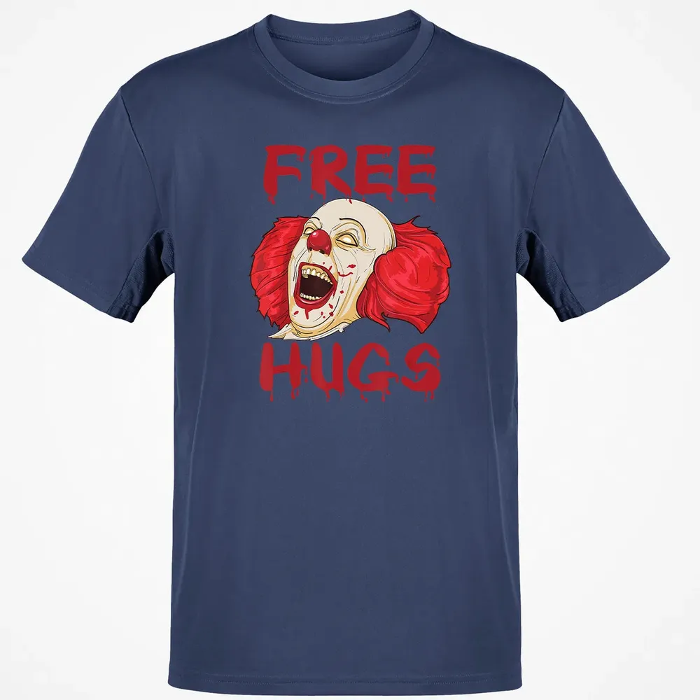 Free Hugs  Evil Killer Scary Clown Halloween Gift Classic Unisex T-Shirt - 8