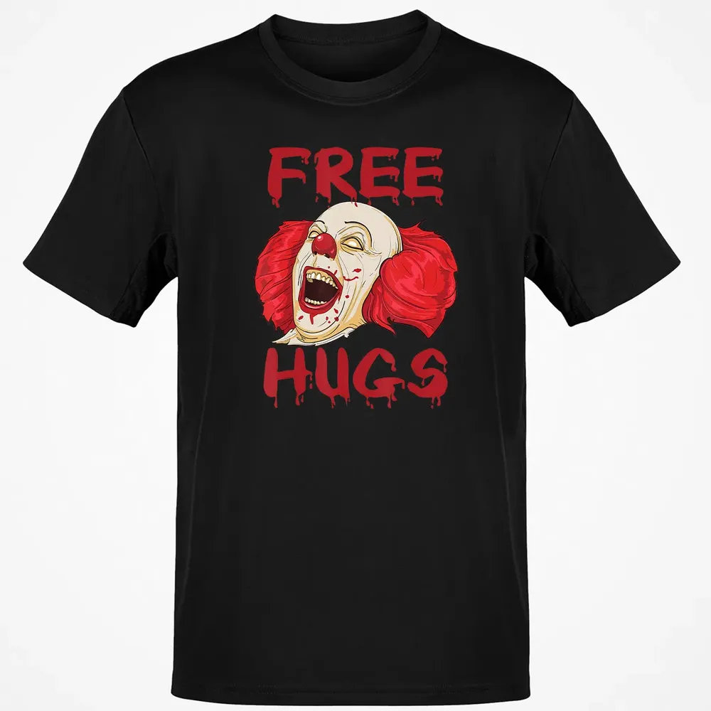Free Hugs  Evil Killer Scary Clown Halloween Gift Classic Unisex T-Shirt - 2